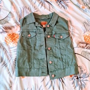 Teal Denim Levi Vest